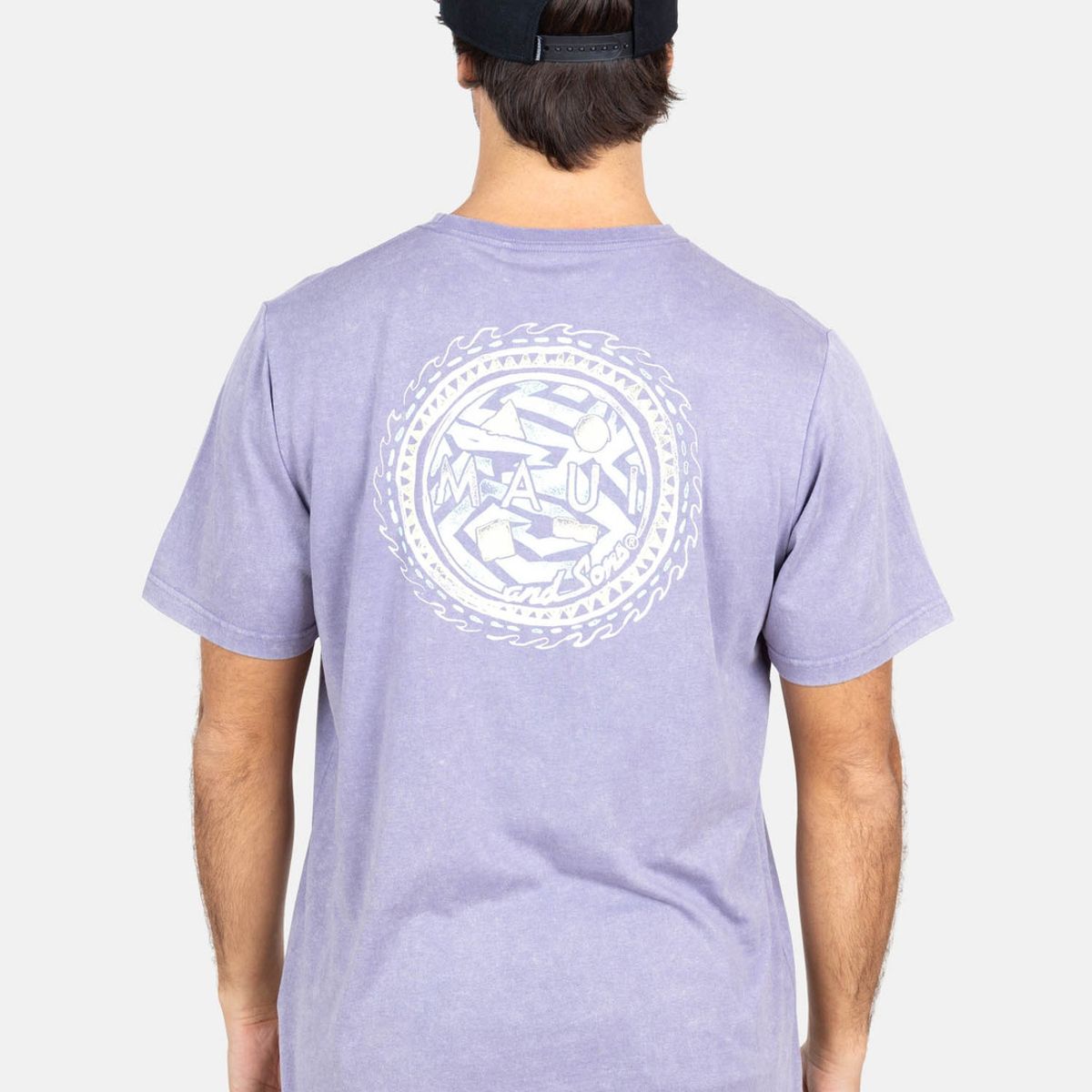 MAUI AND SONS - Polera MC Retro Palms Morado Hombre Maui And Sons