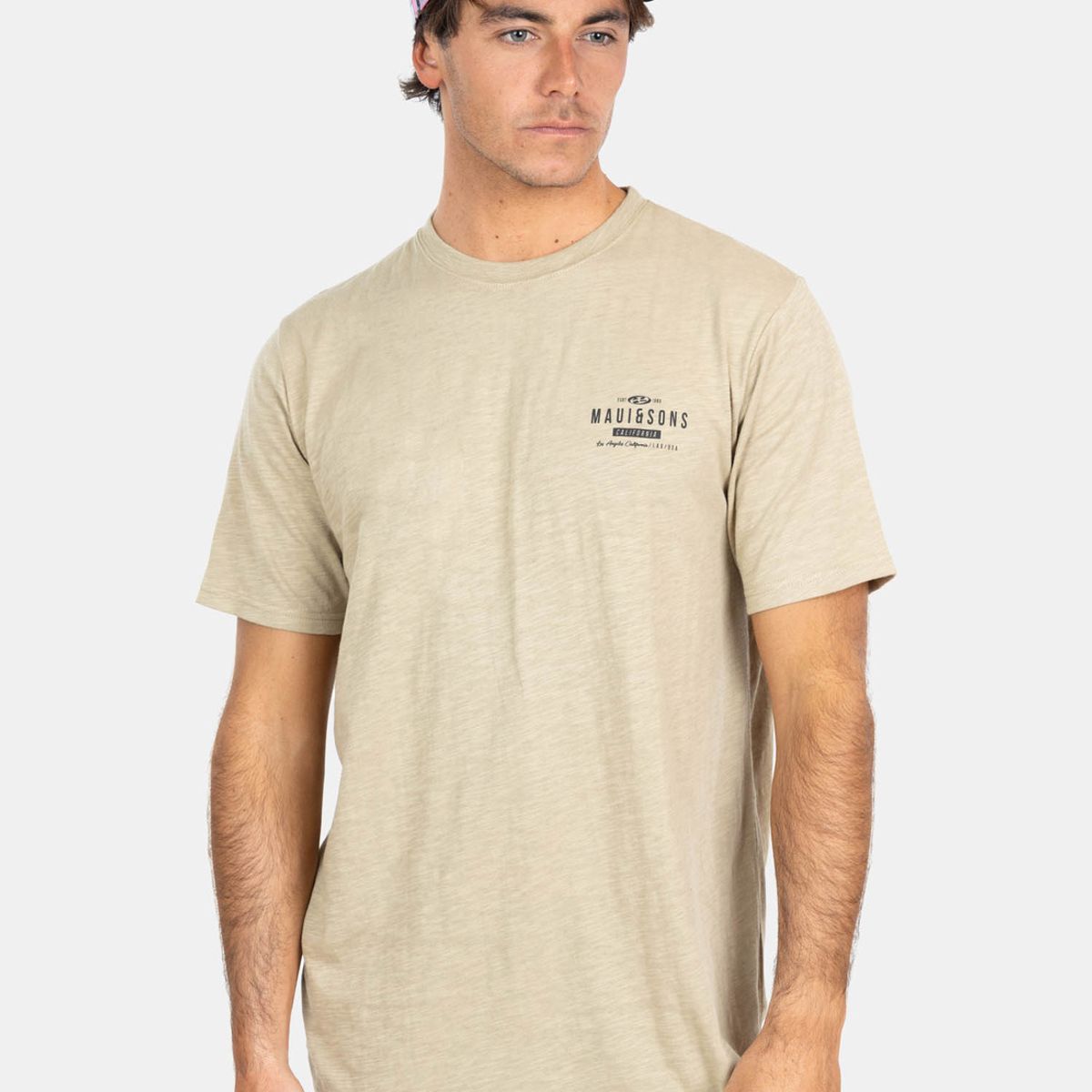 MAUI AND SONS - Polera MC Los Angeles Lax Café Hombre Maui And Sons