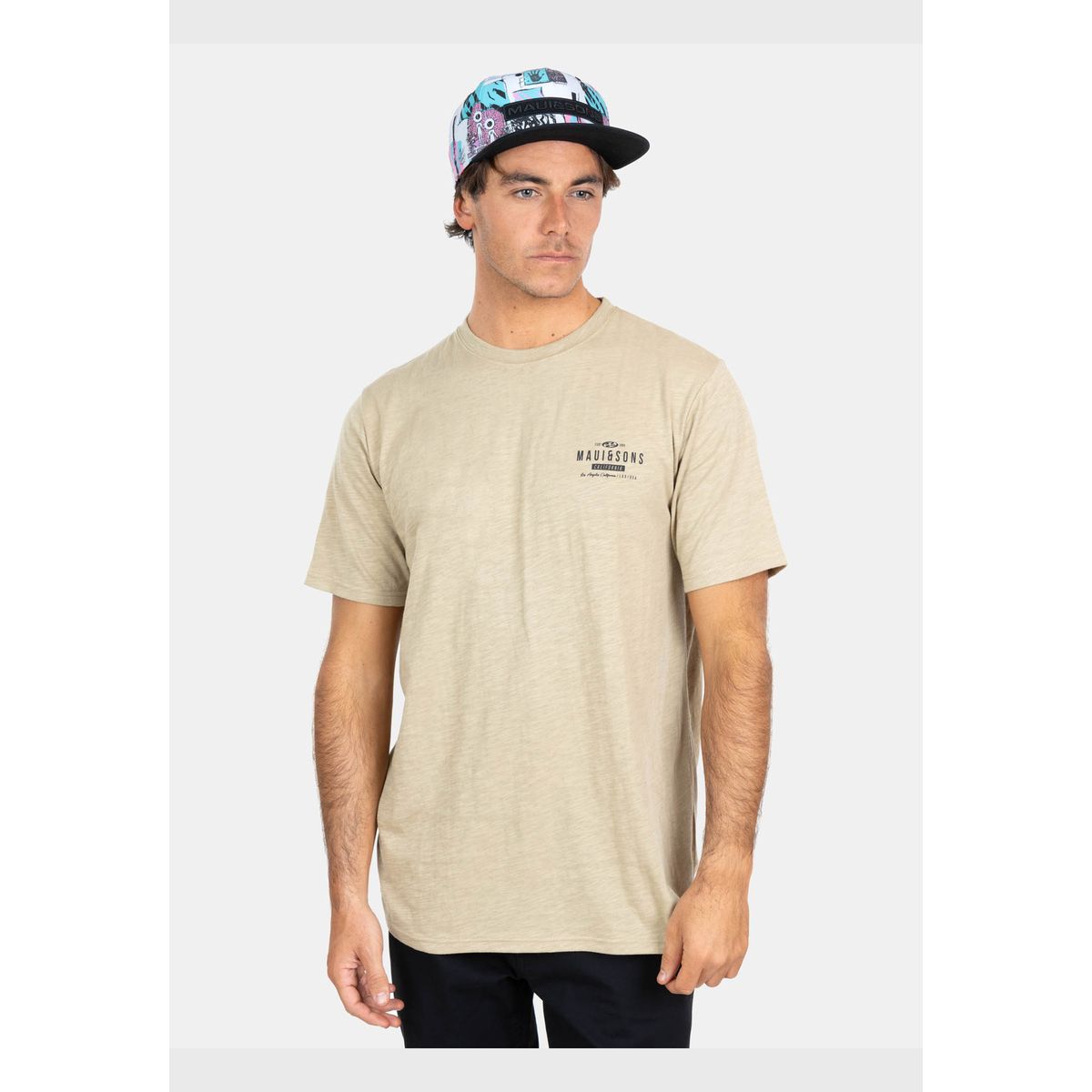 MAUI AND SONS - Polera MC Los Angeles Lax Café Hombre Maui And Sons