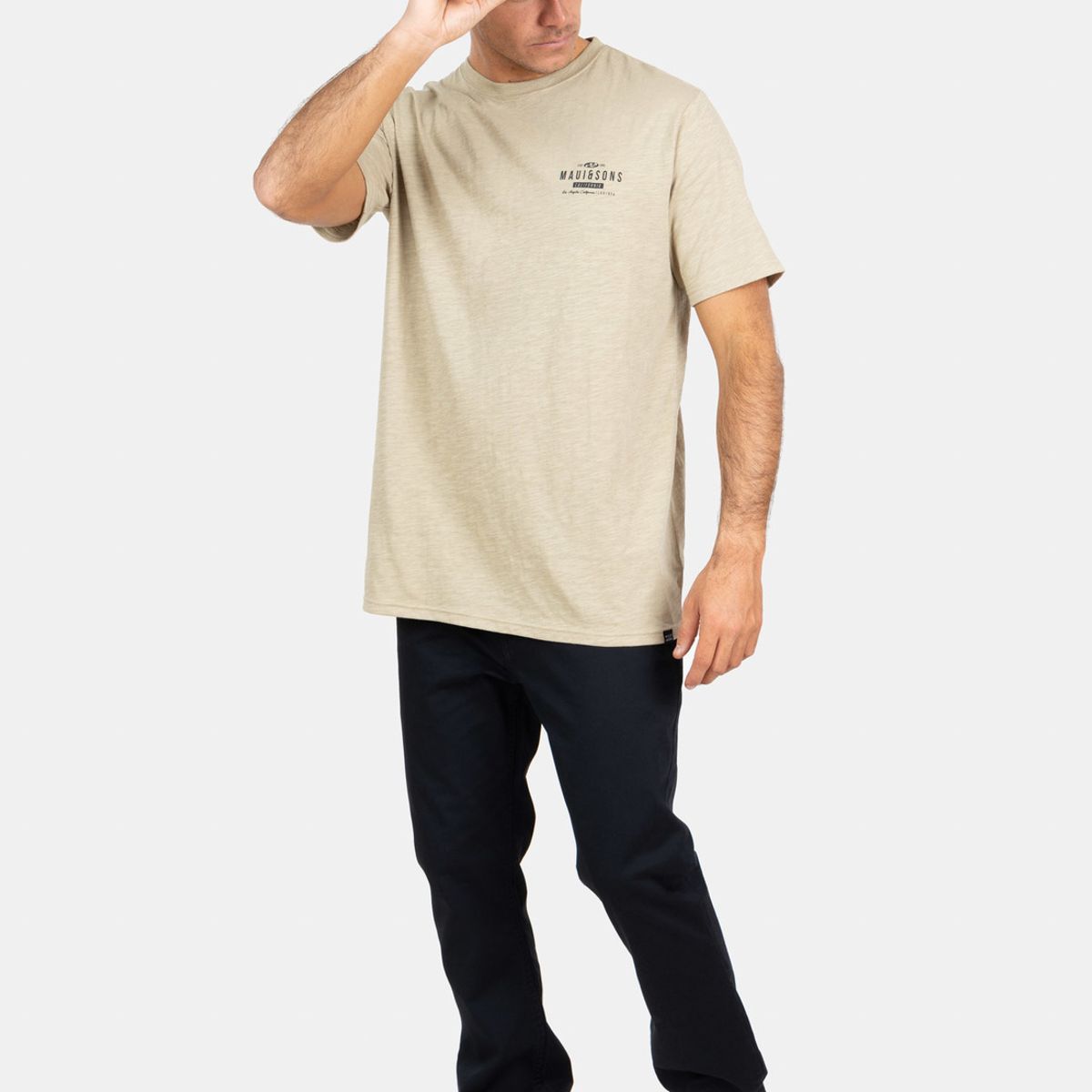 MAUI AND SONS - Polera MC Los Angeles Lax Café Hombre Maui And Sons