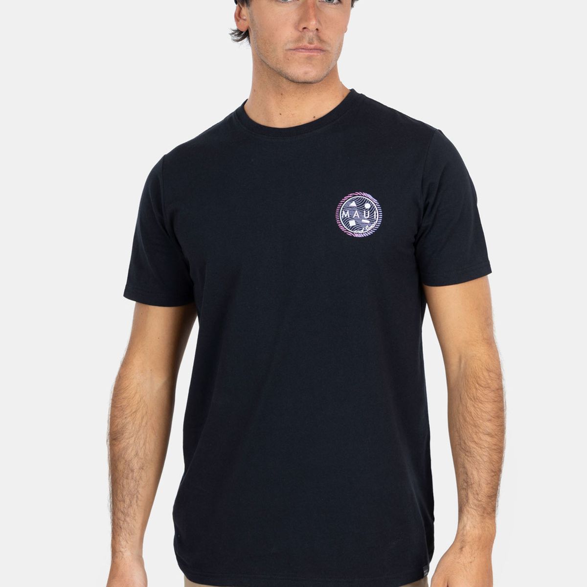 MAUI AND SONS - Polera MC Timeless Tropics Negro Hombre Maui And Sons