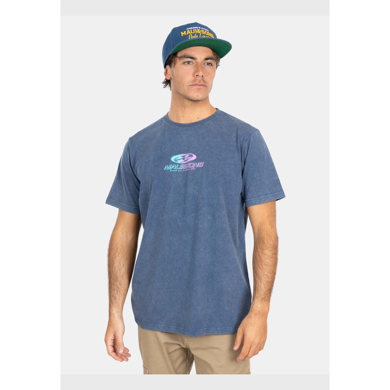 MAUI AND SONS - Polera MC Throwback Tide Azul Hombre Maui And Sons