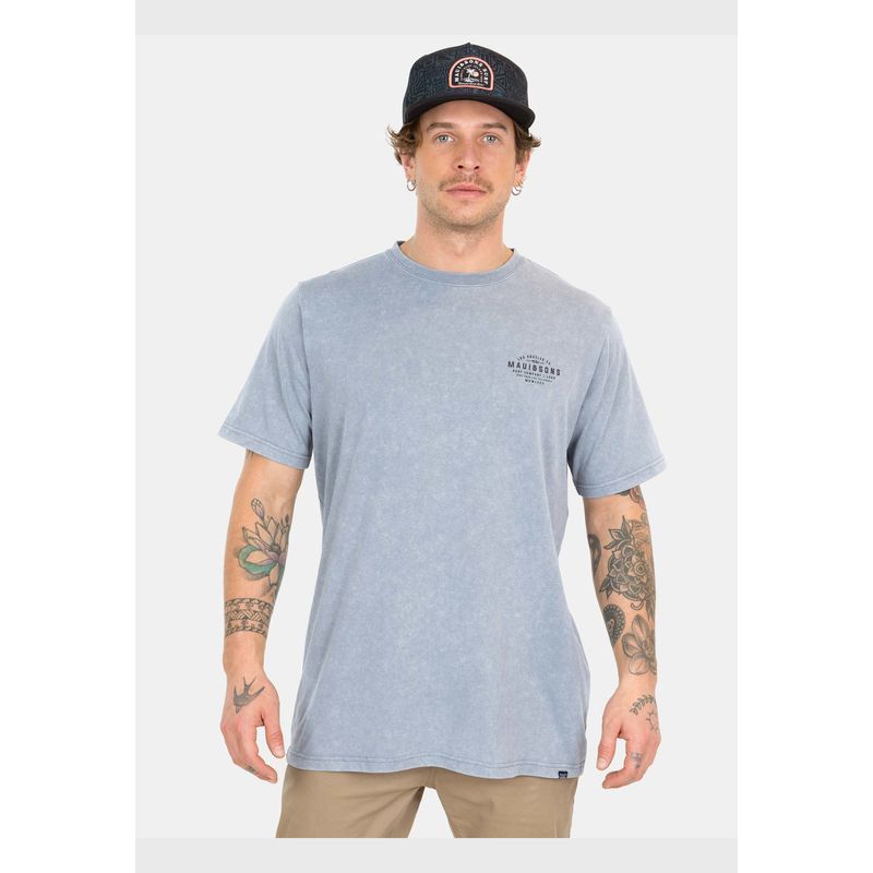 MAUI AND SONS - Polera MC Surf Company  Gris Hombre Maui And Sons