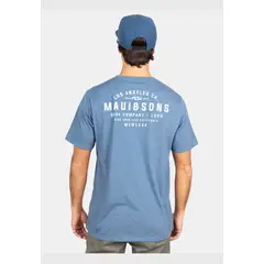 MAUI AND SONS - Polera MC Retro Swell Azul Hombre
