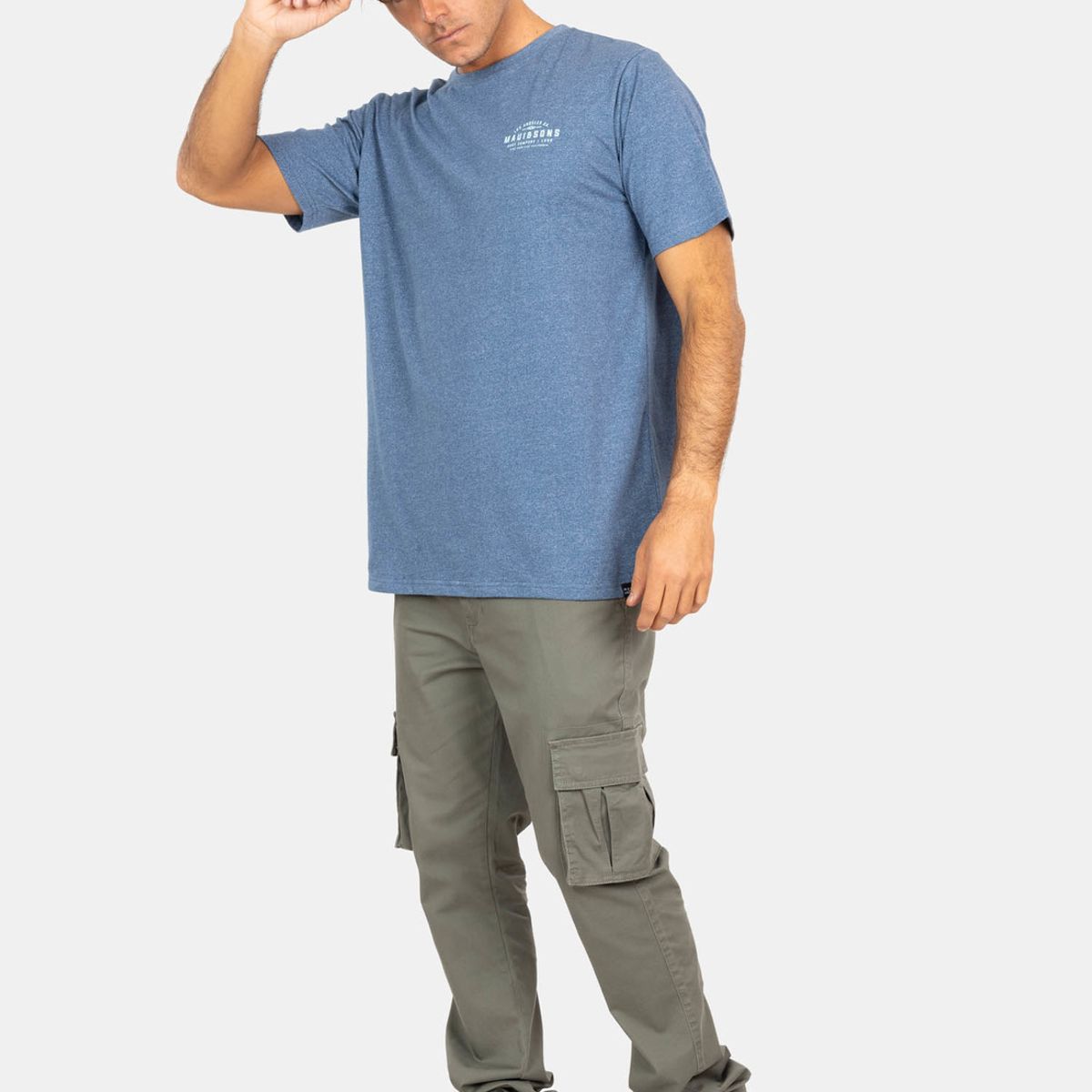 MAUI AND SONS - Polera MC Retro Swell Azul Hombre Maui And Sons