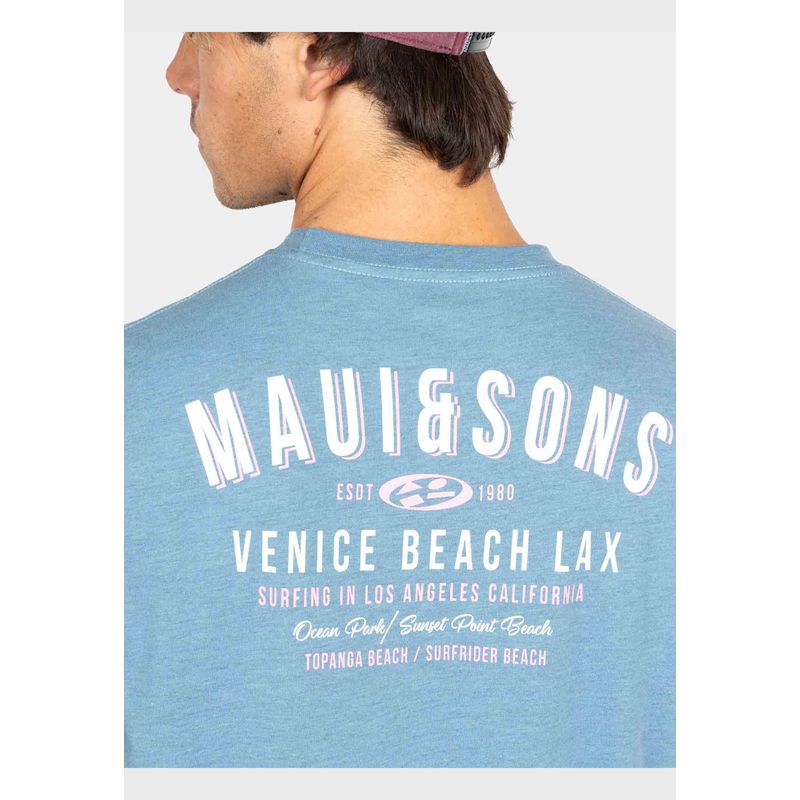 MAUI AND SONS - Polera MC Venice Celeste Hombre Maui And Sons