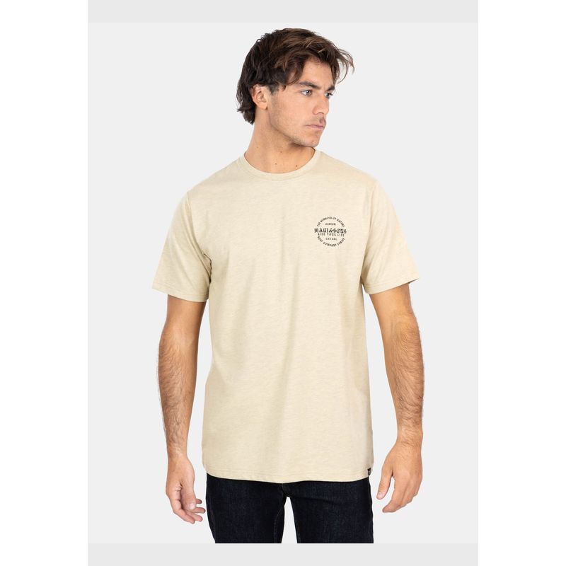 MAUI AND SONS - Polera MC Mel Branded Café Hombre Maui And Sons