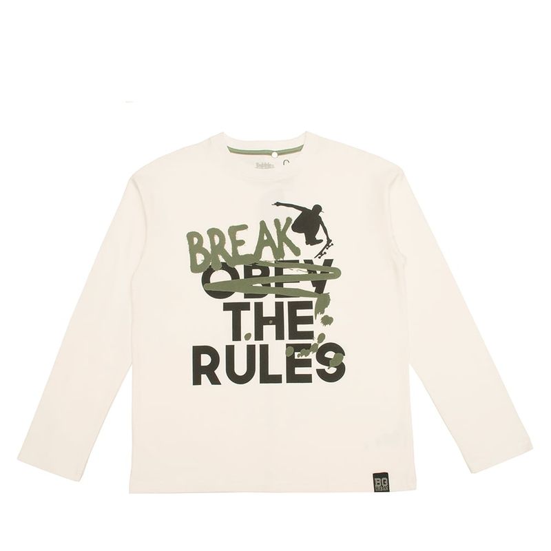 BUBBLE GUMMERS - Polera Manga Larga Niño Bubblegummers Gaspar Crema