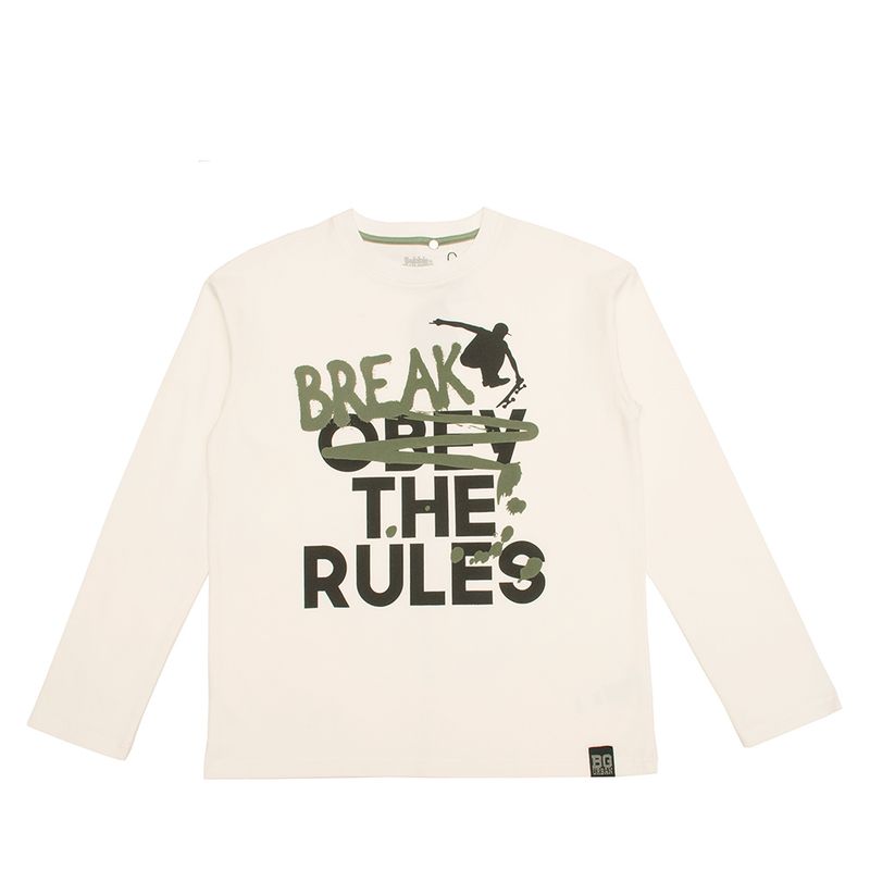 BUBBLE GUMMERS - Polera Manga Larga Niño Bubblegummers Gaspar Crema