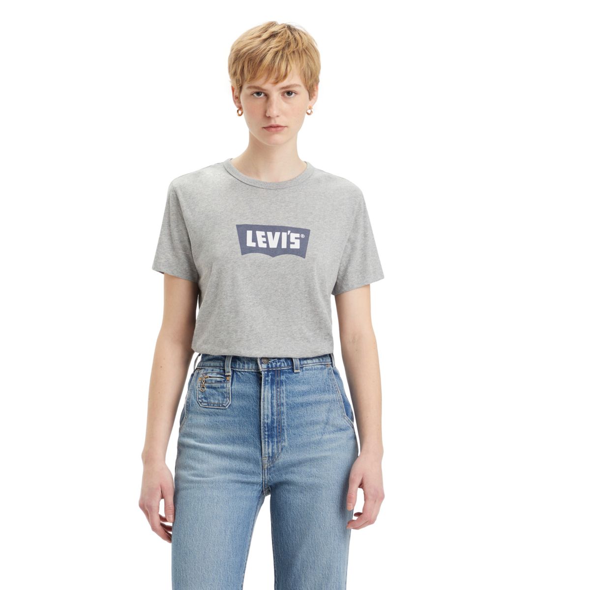 LEVIS - Polera Mujer Regular Fit Gris Levis
