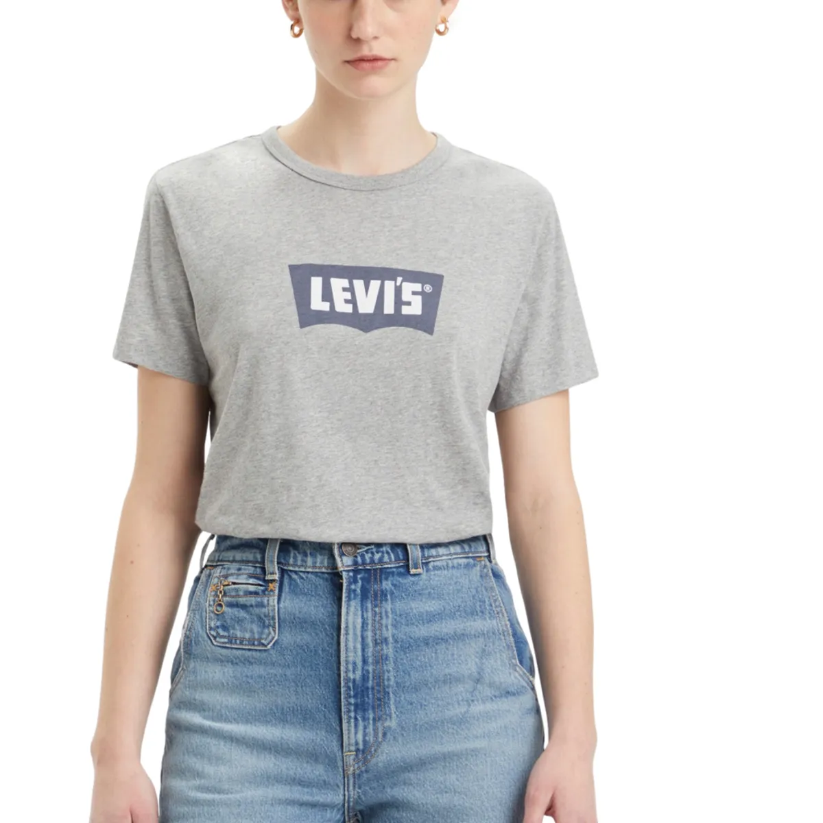LEVIS - Polera Mujer Regular Fit Gris Levis