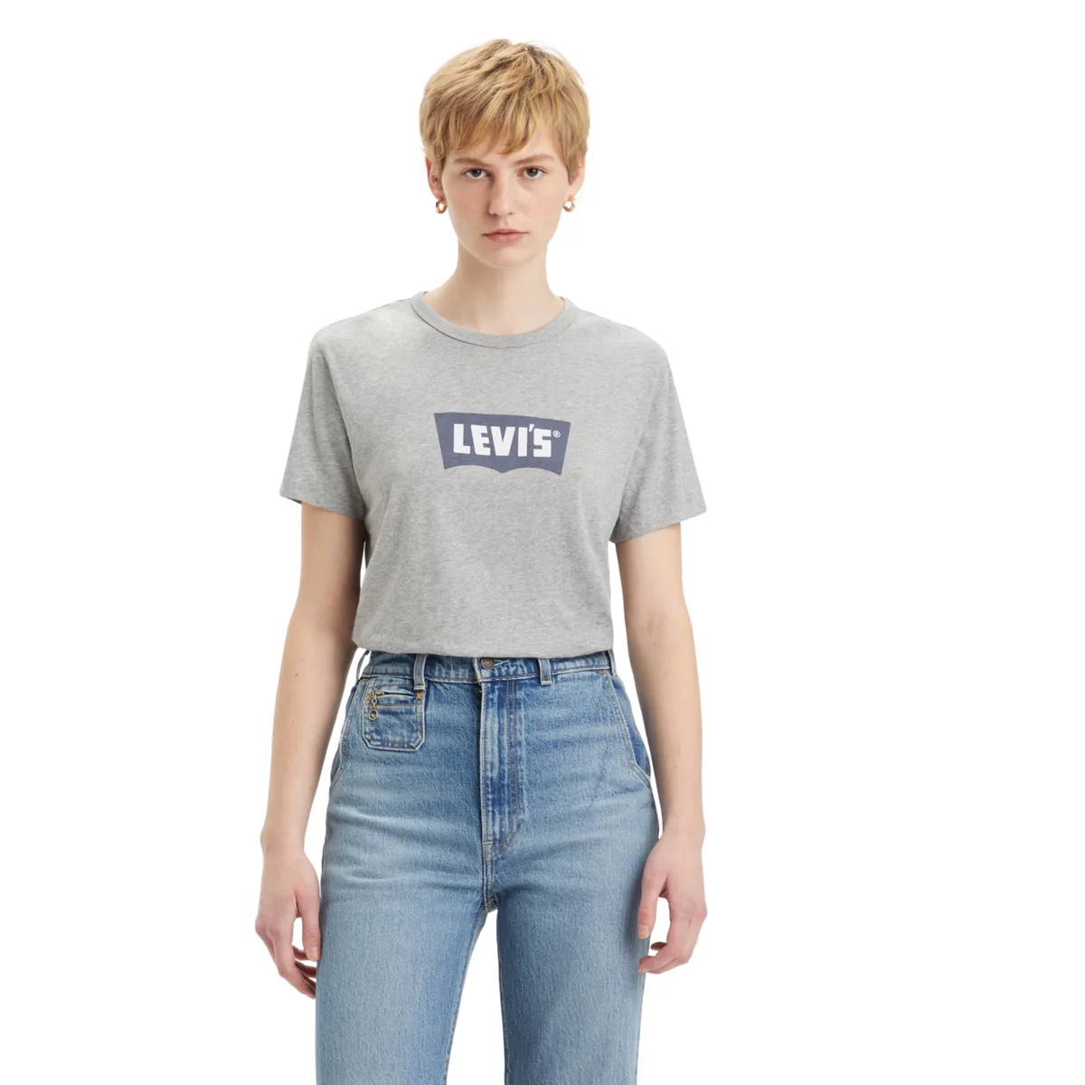 LEVIS - Polera Mujer Regular Fit Gris Levis