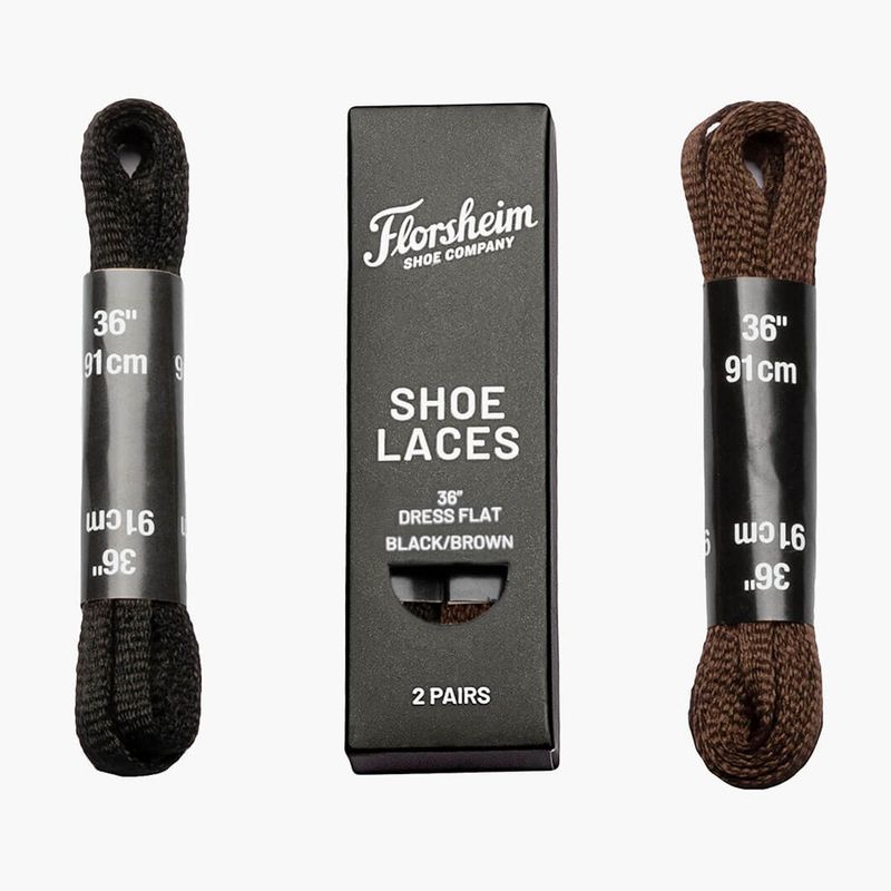 FLORSHEIM - Cordones Dress Flat Lace 36"2 Pack Negro/Marrón