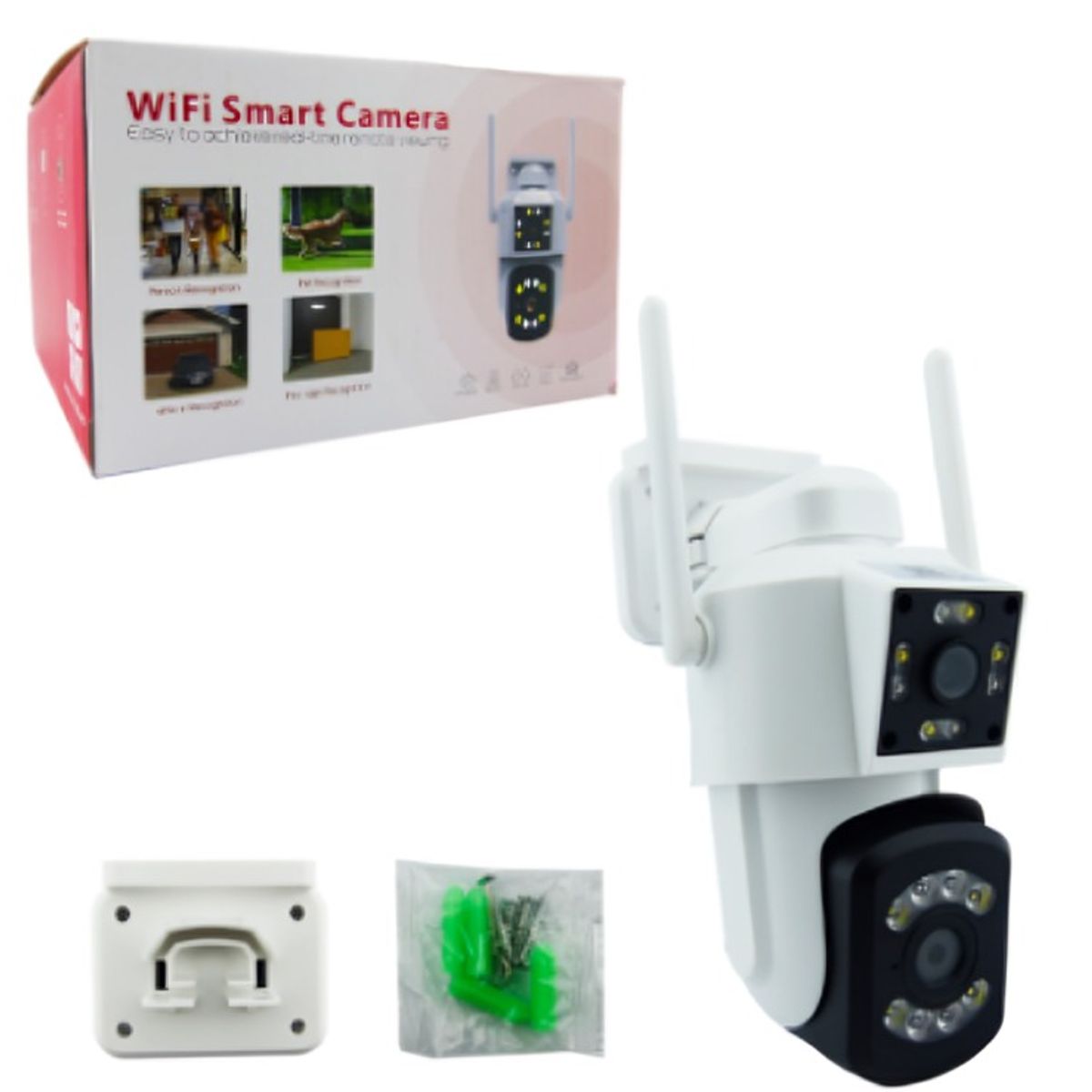 OEM - CAMARA VIGILANCIA IP EXTERIOR 16 LED DOBLE CAMARA WIFI