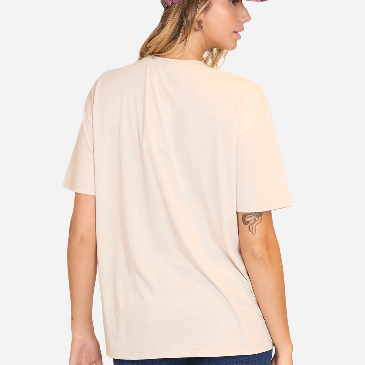 MAUI AND SONS - Polera MC Back To Nature Beige Mujer Maui And Sons