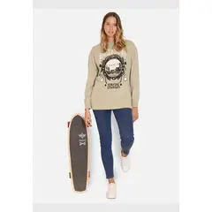 MAUI AND SONS - Polera ML Surfing Company Verde Mujer