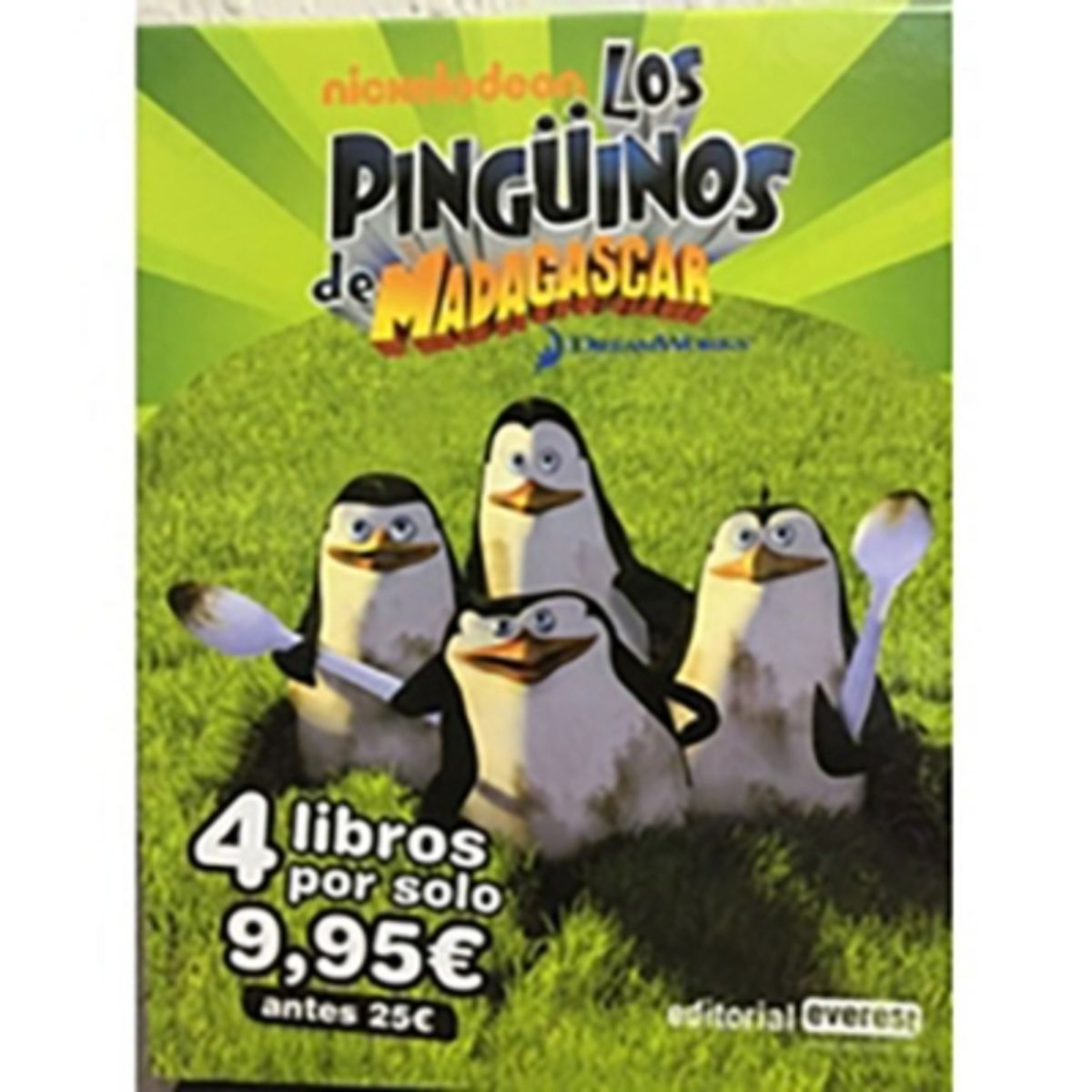 EVEREST - Pack 4 Libros Pinguinos De Madagascar