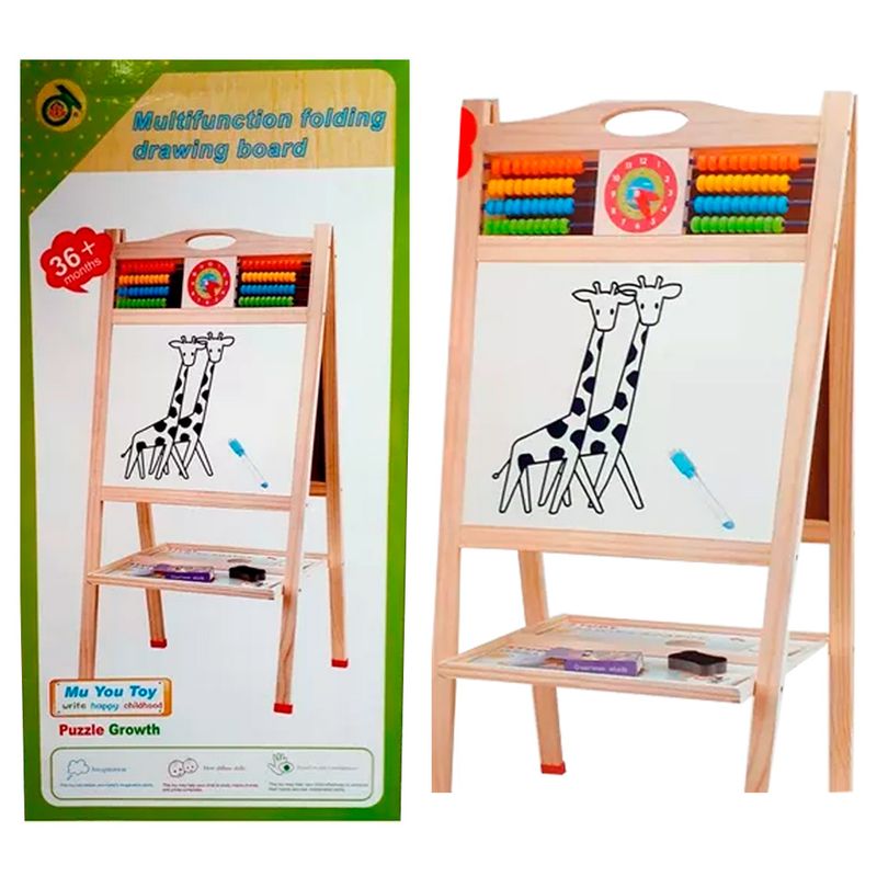 GENERICO - Juego Pizarra Didáctica Doble Magnética Niños Xl