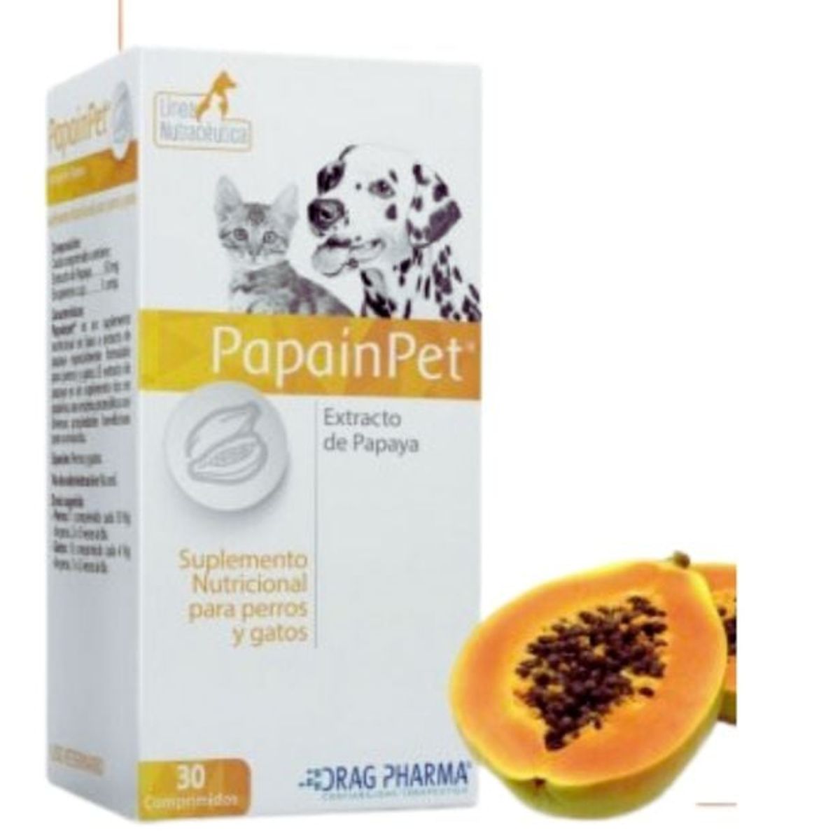 DRAG PHARMA - Papainpet  Suplemento 30 comprimidos