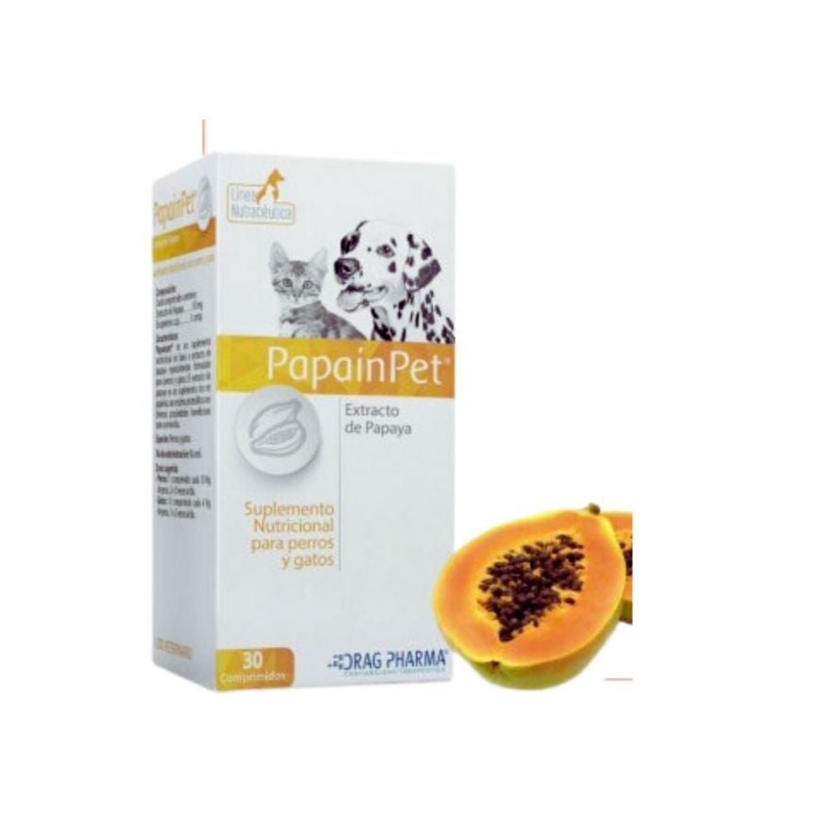 DRAG PHARMA - Papainpet  Suplemento 30 comprimidos