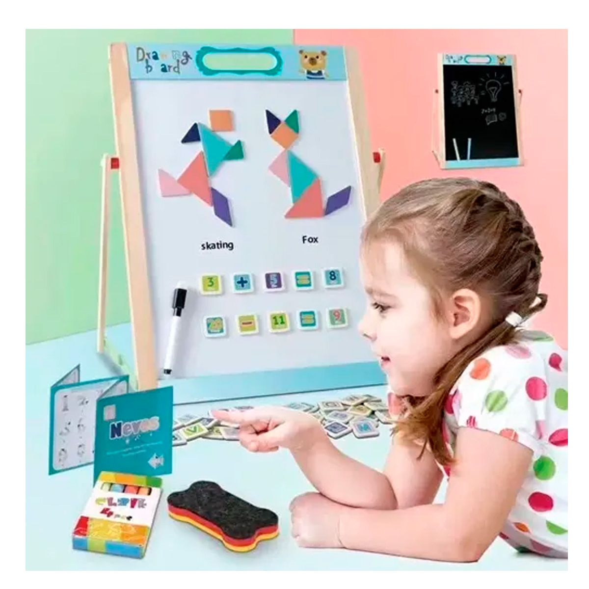 GENERICO - Pizarra Magnética tangrama Juguete Didáctico Niños