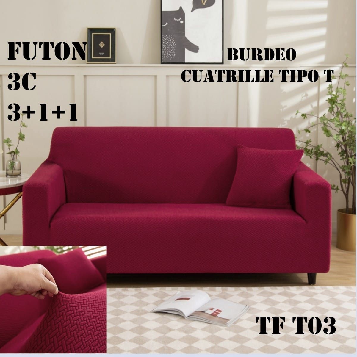 GENERICO - Pack Fundas de Sillon 311 TEXTURIZADO