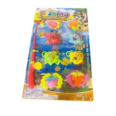 GENERICO - Set Pesca Pecesitos de Goma Niños Pequeños