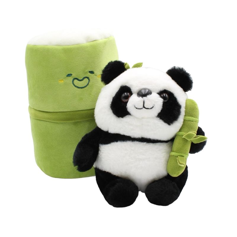 GENERICO - Peluche Oso Panda con Bambú Kawaii