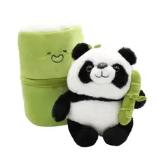 GENERICO - Peluche Oso Panda con Bambú Kawaii