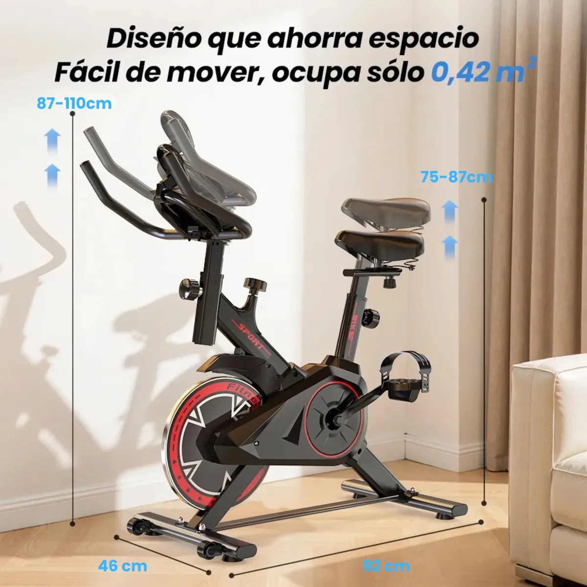 YEP S - Bicicleta Spinning Estática Con Monitor Yepsport Black - Negro