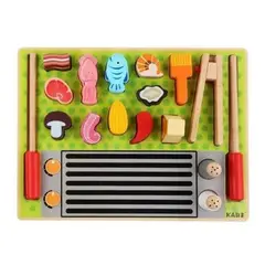 JUGUETON - Juego Madera Encaje Set Parrilla Montessori