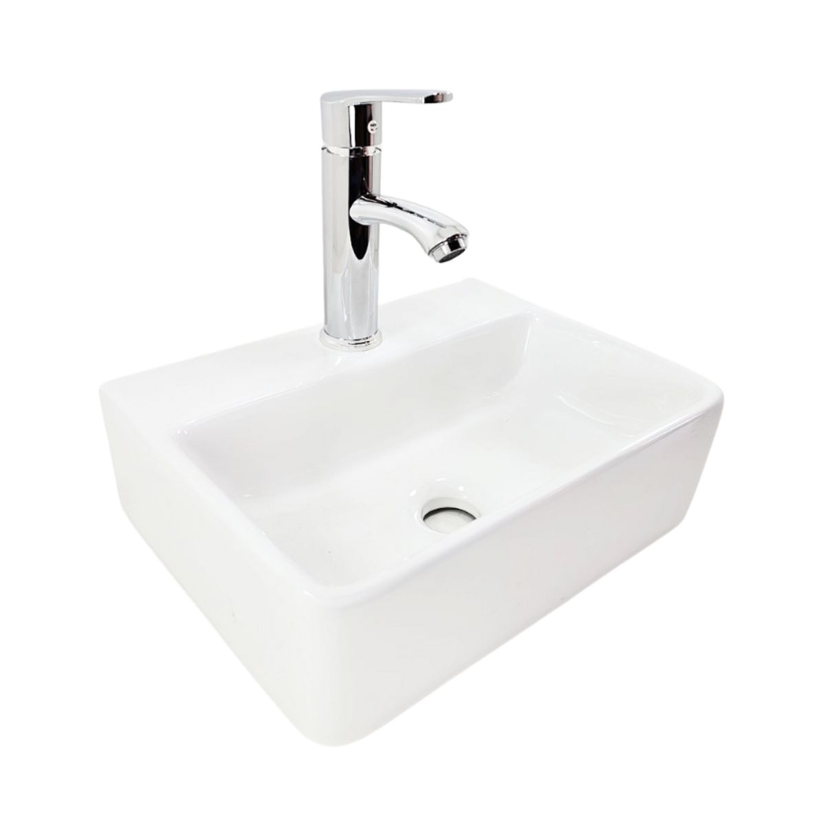 MODERN SPACE - Lavamanos Sobrepuesto 39.5 X 29.5 Cm Loza Completo