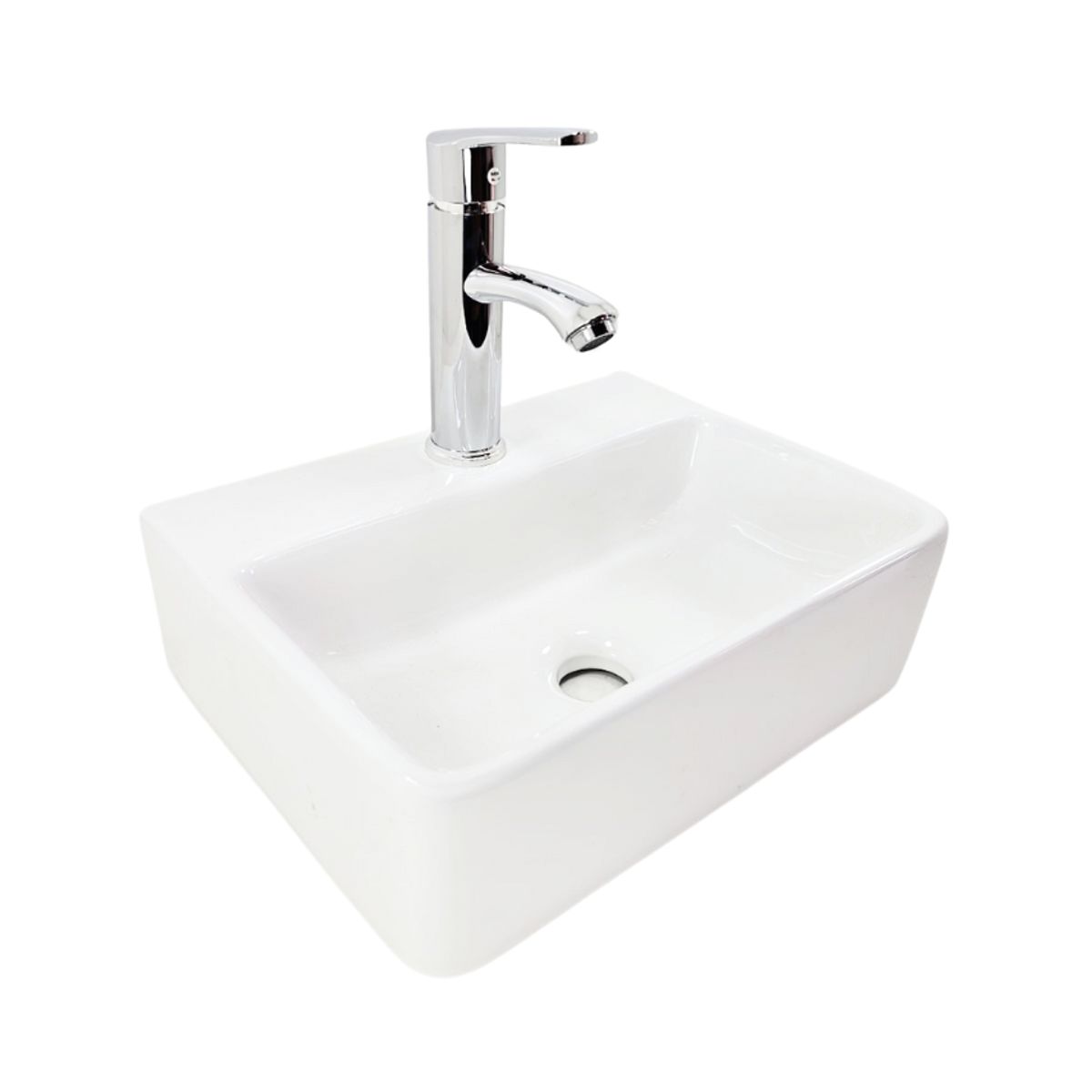 MODERN SPACE - Lavamanos Sobrepuesto 39.5 X 29.5 Cm Loza Completo