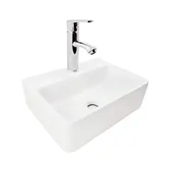 MODERN SPACE - Lavamanos Sobrepuesto 39.5 X 29.5 Cm Loza Completo