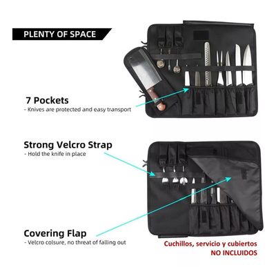 Imagen 2 del producto Bolso Porta Cuchillo Cocina Chef Parrilla Asado Picnic