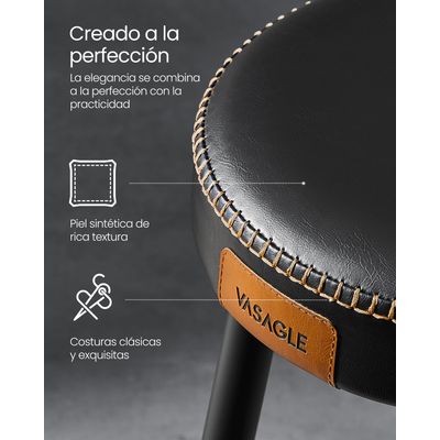 Imagen 2 del producto Set Asiento Ekho Cuero Negro piso