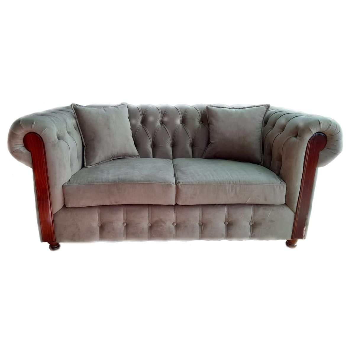 GENERICO - CHESTERFIELD 2 CUERPOS CAFE CLARO