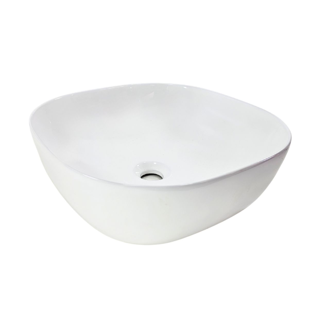 MODERN SPACE - Lavamanos Sobrepuesto Blanco De 42.5 X 42.5 Cm Loza