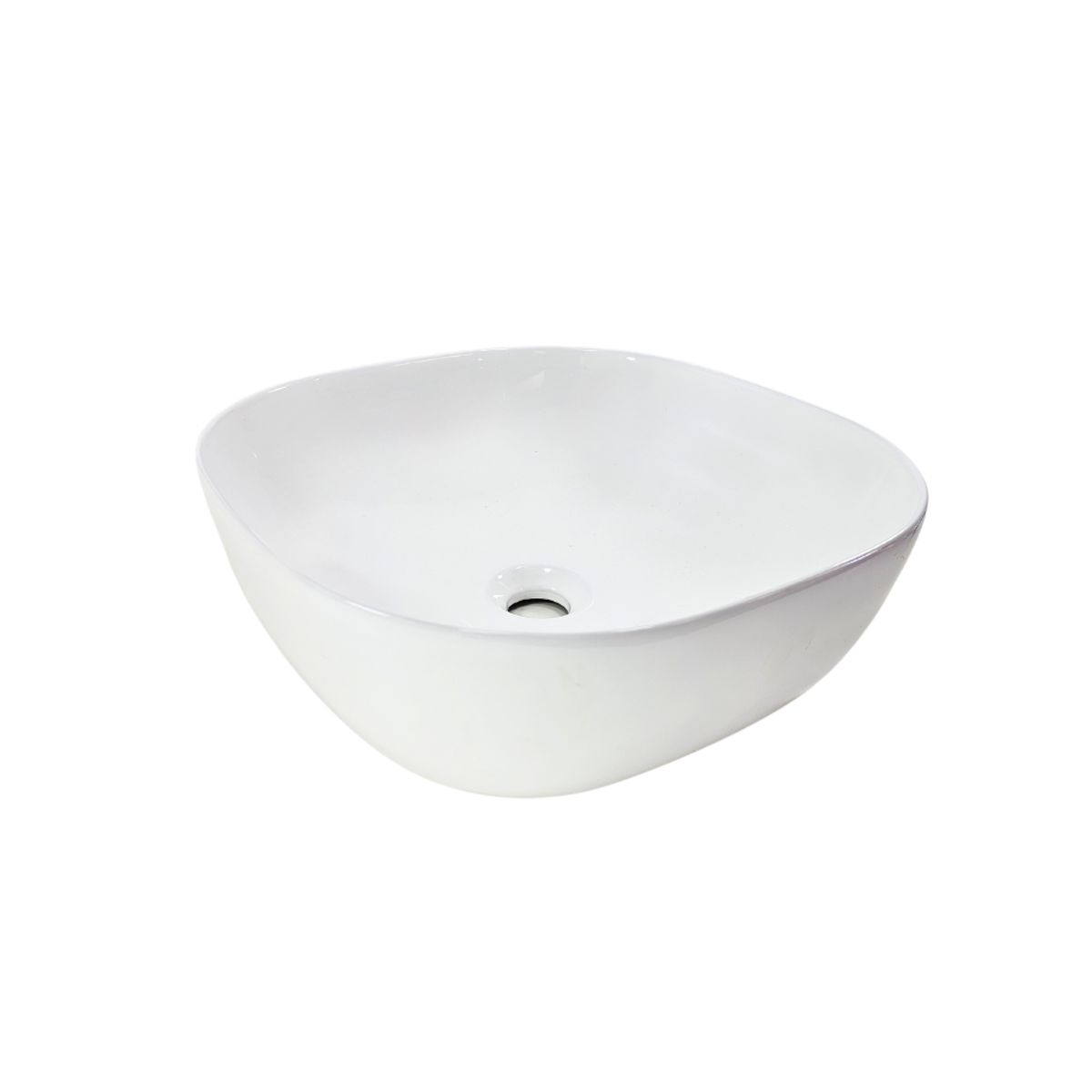 MODERN SPACE - Lavamanos Sobrepuesto Blanco De 42.5 X 42.5 Cm Loza