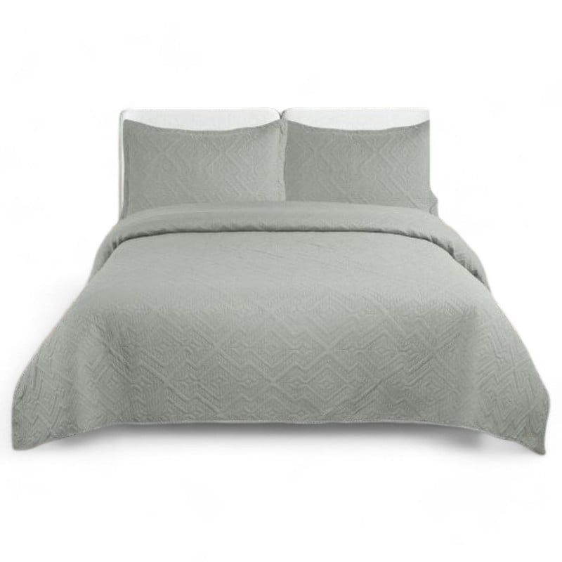 GENERICO - Cobertor De Verano 2 Plaza Quilt + 2 Fundas Cubrecama Color Turquesa