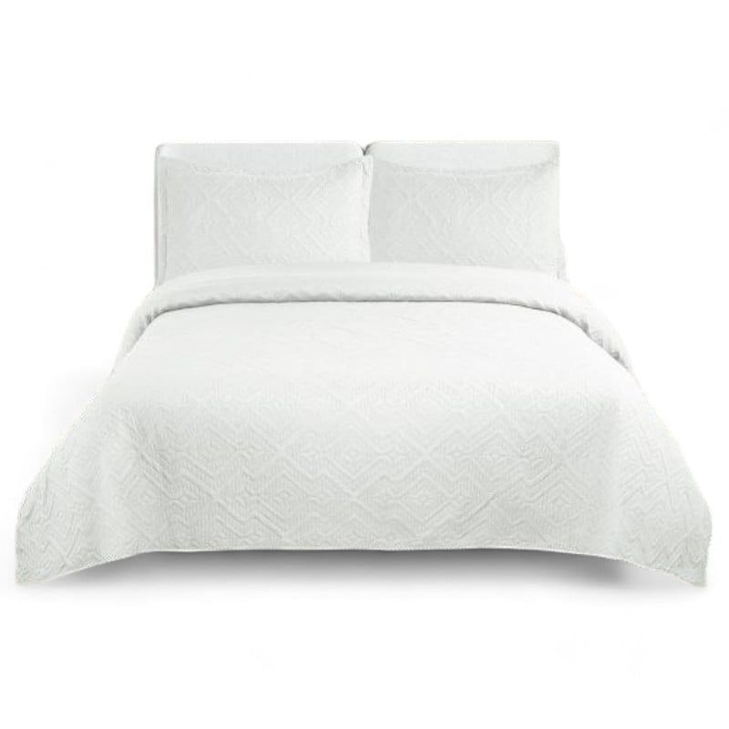 GENERICO - Cobertor De Verano 15 Plazas Unicolor Quilt - Blanco