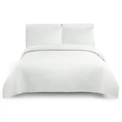 GENERICO - Cobertor De Verano 15 Plazas Unicolor Quilt - Blanco
