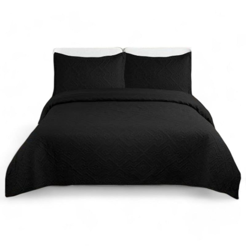 GENERICO - Cobertor De Verano 2 Plaza Quilt + 2 Fundas Cubrecama Color Rosado