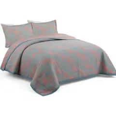 GENERICO - Quilt Bordado Cobertor De Verano 2 Plazas 100% Algodón