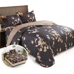 GENERICO - Quilt De Verano 2 Plazas Juego De 5 Piezas Cubrecolchon Sabana Fundas