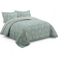GENERICO - Quilt Bordado Cobertor De Verano 2 Plazas 100% Algodón