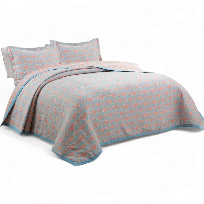 GENERICO - Cubrecama Quilt 100% Algodon Bordado De Verano King