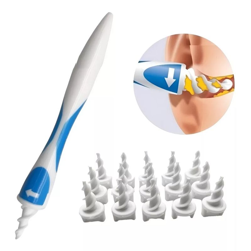 NO LOGO - Kit Limpia Oidos Espiral Limpiador Oreja Cotonitos 2+32pcs