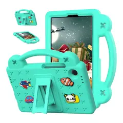 GENERICO - Funda Infantil Con Soporte Para Samsung Galaxy Tab A9+ Verde Menta