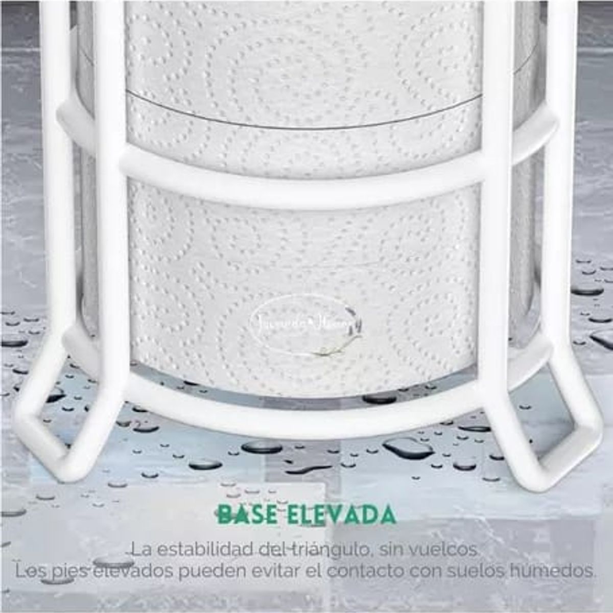 GENERICO - Soporte De Papel Higiénico Confort Pedestal Organizador Baño BLANCO
